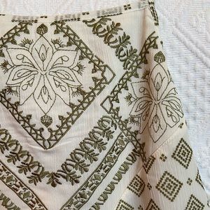 Army Green & White Layered Halter Tank Top